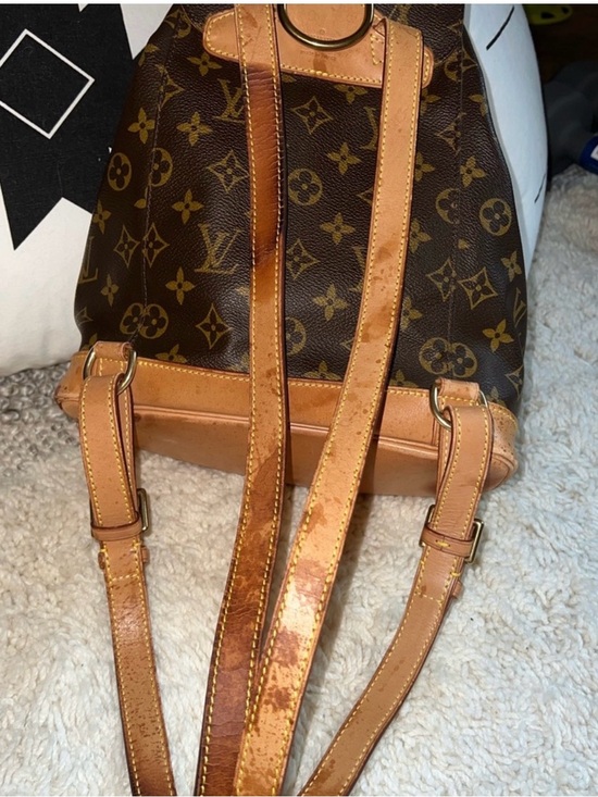 Louis Vuitton Monogram Canvas Backpack with Tan Leather Trim main image 5